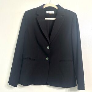 TAHARI Arthur S. Levine Notch Collar Black Blazer